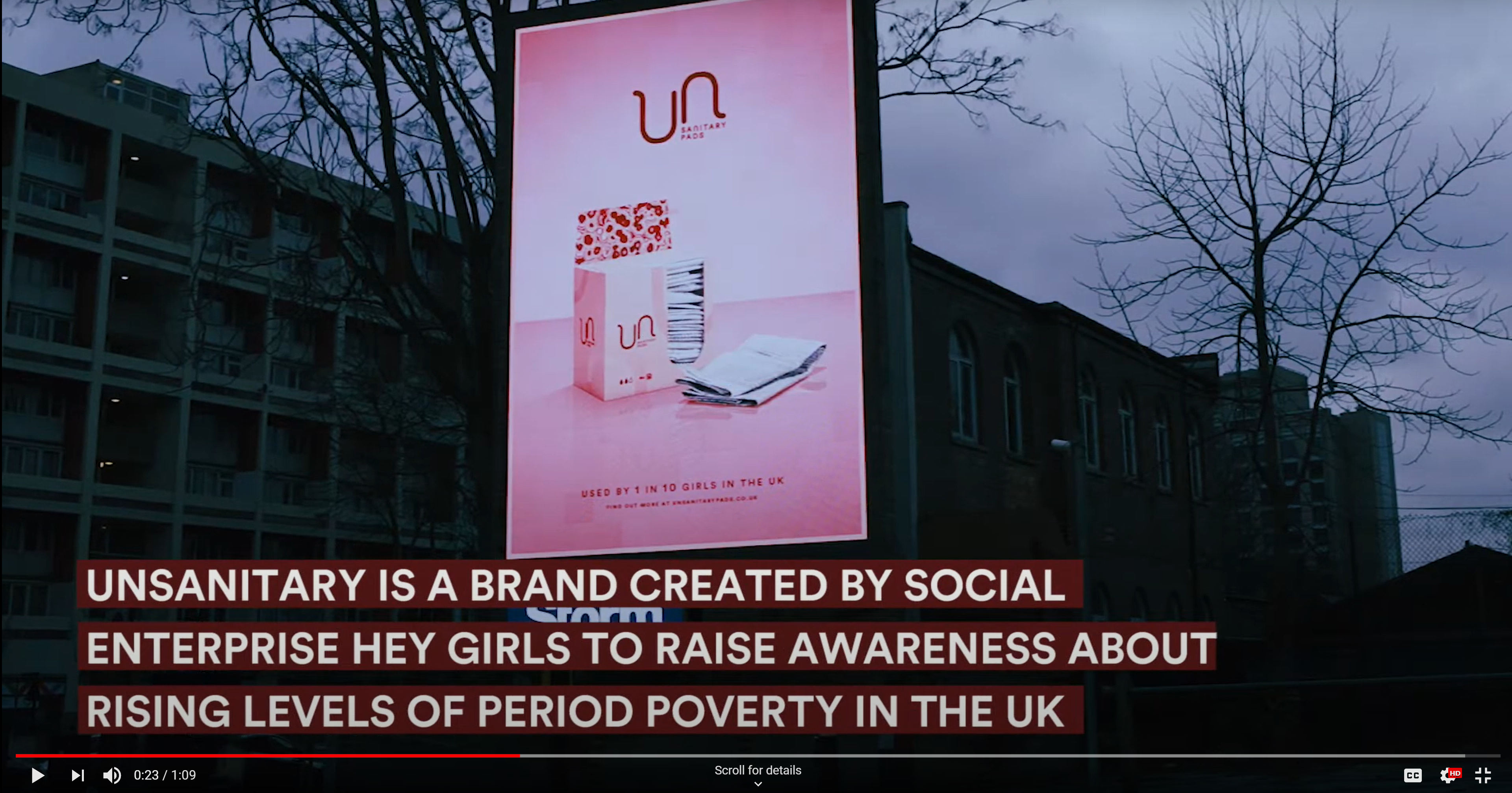 billboard for Hey Girls products